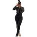 Women's Clothing Acid Washed Fried Color Distressed Jumpsuit Two Piece Casual Suit_ecoleips.com
