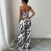 Women's Clothing Zebra Print Jumpsuit For Women - Sexy Strapless Romper With Adjustable Waist, Long Pants For Party, Office & Night Out_ecoleips.com