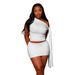 D88238 Style 2025 Spring New Casual Fashion Women's Asymmetrical Strap Solid Color Short Skirt Set_ecoleips.com