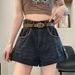 High Waisted Pear Shaped Figure Denim Shorts for Women plus Size Loose A-Line Wide Leg Pants Chubby Summer Thighs_ecoleips.com