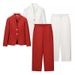 Women's Versatile Stand Collar Suit Jacket And Trousers Set Best Selling Commuter Clothing Manufacturer_ecoleips.com