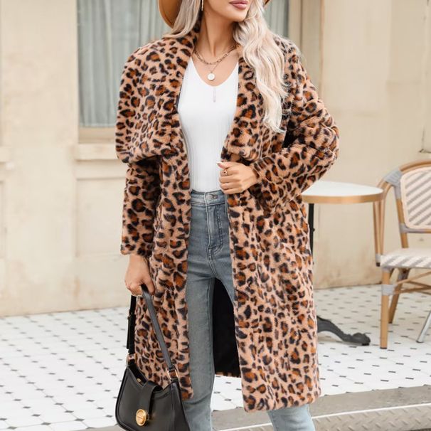 Luxury Faux Fur Coat – Winter Long Coat With Wide Lapel, Plush Warm Women’s Jacket (S-XXXL)_ecoleips.com