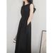 French-style Vintage Pocket Dress For Women, Summer Slimming And Figure-flattering, Fashionable, Waist-cinching,_ecoleips.com