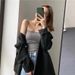 Women's Clothing Solid Color Camisole Vest For Women Outerwear With Chest Pads Integrated Anti Sagging Inner Wear Gathered Tube Top Underwear_ecoleips.com