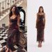women's Clothing: Mesh Printed Long With Slit, Slim-fit Short-sleeve, Backless, Sleeveless Floral Strap Dress In_ecoleips.com