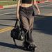 Women's Clothing High Waisted Street Style Black Solid Color Jeans, Casual Full Length, With Button Closure, Suitable For All Seasons._ecoleips.com