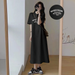 Plus Size Women Casual T-Shirt Dress Summer Loose Short Sleeve Letter Print Long Maxi Dress Camel Streetwear Sundress_ecoleips.com