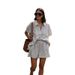 Women's Clothing Striped Shirt Shorts Suit Fashionable Comfortable Casual Loose Retro And Versatile Sets_ecoleips.com