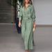 New Solid Color Dress Coat Long Sleeve Temperament Shirt Women's Clothing Lazy Wind Small Woman_ecoleips.com