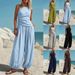 Women's Summer Casual Sleeveless Vest And High Waist Trousers Set Solid Color Simple Style_ecoleips.com