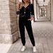 Women's Solid Color Two-Piece Set Casual Top And Pants Outfit for Everyday Wear Minimalist Comfort Maximum Style_ecoleips.com