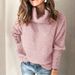 Turtleneck Oversized Knitted Sweater Women Pullover Autumn Winter White Black Sweater Female Jumpers Casual Ladies Tops_ecoleips.com