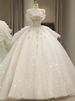 off the Shoulder Petite Wedding Dress European Style Train Luxurious French Style Main New 2025 Brides Party Wear_ecoleips.com