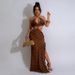 Women's Clothing Small Blinds New Sexy Halter Neck Lace Up Slim Hollow Dress_ecoleips.com