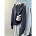 American-style Real-shot Short Embroidered Hooded Sweatshirt Jacket For Women, Spring And Autumn Wear, Loose-fitting_ecoleips.com