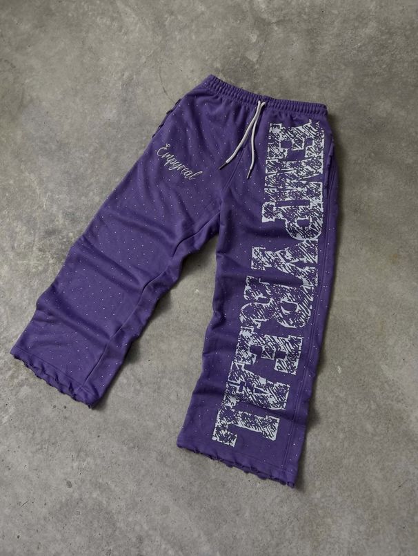 European American Loose Fitting Printed Trousers Dark Retro Hip Hop Casual Unisex Sweatshirt Pants_ecoleips.com