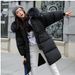 Women’s Winter Coat With Luxe Fur Collar – Mid-Length Korean Style Cotton Jacket, Warm Bio-Down Filling (Black/White/Grey, M-3XL)_ecoleips.com