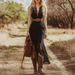 Cross-border European And American Women's Fashion Summer Retro Bohemian Style Blue Lace Sleeveless Mid-length Dress_ecoleips.com