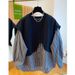 Women's Clothing New Design Sense Literary Style Fake Two Piece Striped Stitching Loose Slim Long Sleeved Shirt Tops For Women_ecoleips.com