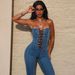 Women's Clothing Crotch Tight Jumpsuit Spring And Autumn Sexy Backless Top Jumpsuit Denim Flared Pants_ecoleips.com