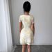 Elegant Mesh Embroidered Resort Dress Square Neck Waist Slimming Women's Clothing for European And American Style Cross Border E-commerce_ecoleips.com