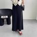 Minimalist High-Waisted Knitted Midi Skirt Loose Fit Elegant Versatile Slimming Long Skirt For Autumn_ecoleips.com