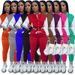 Women's Patchwork Short Jacket Baseball Uniform Set Single Breasted Autumn Winter European American Style Sports Two Piece_ecoleips.com