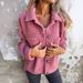 Women's Lapel Single-Breasted Lambswool Coat Autumn Winter New Fashion Ladies Outerwear_ecoleips.com