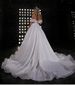 Elegant One Shoulder Wedding Dress With Starry Sky Tulle, Slim Fit A-Line Bridal Gown With Small Train, Forest-Inspired Dreamy Style For Summer_ecoleips.com