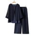 plus Size 2 Piece Women's Clothing Set Comfortable Fabrics Stylish Matching Shirt Elegant Simple Generous_ecoleips.com