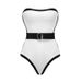Women’s Clothing Black And White Contrast Hot Spring Vacation High End Swimsuit Female_ecoleips.com