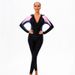 Women's Clothing New Color Matching One Piece Long Sleeved Sunscreen Women's Swimsuit Middle East Full Coverage Conservative Muslim Trousers Swimsuit_ecoleips.com