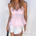 Cross-Border European And American Style 2023 Spring Summer New Women's Solid Color Slim Fashion Strap Ruffled Backless_ecoleips.com