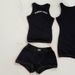 Summer Women's Cross Border European American Style Fitness Shorts Versatile Street Style Letter Set Butt Lifting Simple Sexy_ecoleips.com