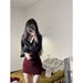 Black V-neck Slimming Top High-waisted Bodycon Short Skirt Two-piece Set For Women Spring New French Style Elegant_ecoleips.com