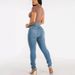 Women's Clothing New Elastic Slim Jeans Women's Button Pencil Slim High Waist Hip Trousers_ecoleips.com