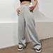 Voya Women's European And American Women's Clothing, Simple Style Wide-leg Pants, New Spring-summer High-waisted Loose-fitting Slimming Casual Pants_ecoleips.com