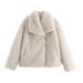Women’s Faux Fur Coat – Elegant Winter Outerwear, Multiple Colors & Prints, Soft & Stylish, Lightweight Warmth_ecoleips.com