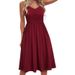 Women's Casual Vacation‑Style Dress Loose‑Fit Silhouette With Flattering V‑Neck And Trendy All‑Over Print_ecoleips.com