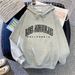 Wholesale Autumn Winter Sweatshirt Women's Fleece-Lined Hooded Pullover Loose Printed Plus Size Thin Fleece_ecoleips.com