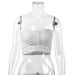 Summer Drawstring Camisole Women's Sexy Hollow Out Ultra Short Female Base Layer Tube Top European And American Style_ecoleips.com