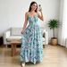 Women's Fashion Floral Print French Style Halter Maxi Dress – Casual Boho Summer Gown_ecoleips.com