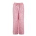 AD163 Summer New High-Waisted Slimming Wide-Leg Striped Women's Sports With Heart Print Loose Casual Pants_ecoleips.com