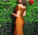 Elegant Commuting Long Dress Solid Color High Waist V Neck Suspender Style Temperament Office Women Dress_ecoleips.com