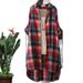 Spring/Summer New Medium-Length Korean-Style Shirt With Checkered Pattern, Women's Loose-Fitting Long-Sleeved Sun-Protec_ecoleips.com