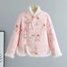 girl Vintage Floral Large Jacket For Women Winter New Ethnic Buttoned Thickened Cotton Coat National Style Outerwear_ecoleips.com