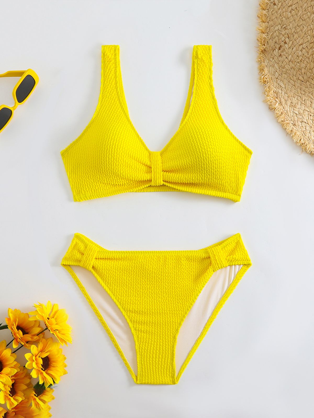 Women's Clothing Split Swimsuit Sexy Tight Solid Color High Elastic Suit Swimsuit Female_ecoleips.com