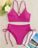 Women's Clothing Low Neck Bikini Swimsuit Sexy High Waist Triangle Hot Spring Split Swimsuit_ecoleips.com