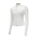 Women's Clothing Stand Up Collar Long Sleeved Sports Jacket Versatile Tight Fitting Short Ribbed Top Yoga Fitness Wear_ecoleips.com