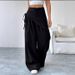 Designer Asymmetrical Wide-Leg Pants For Women – High-Waisted Polyester Dress Trousers With Unique Hemline, Office & Casual Chic_ecoleips.com